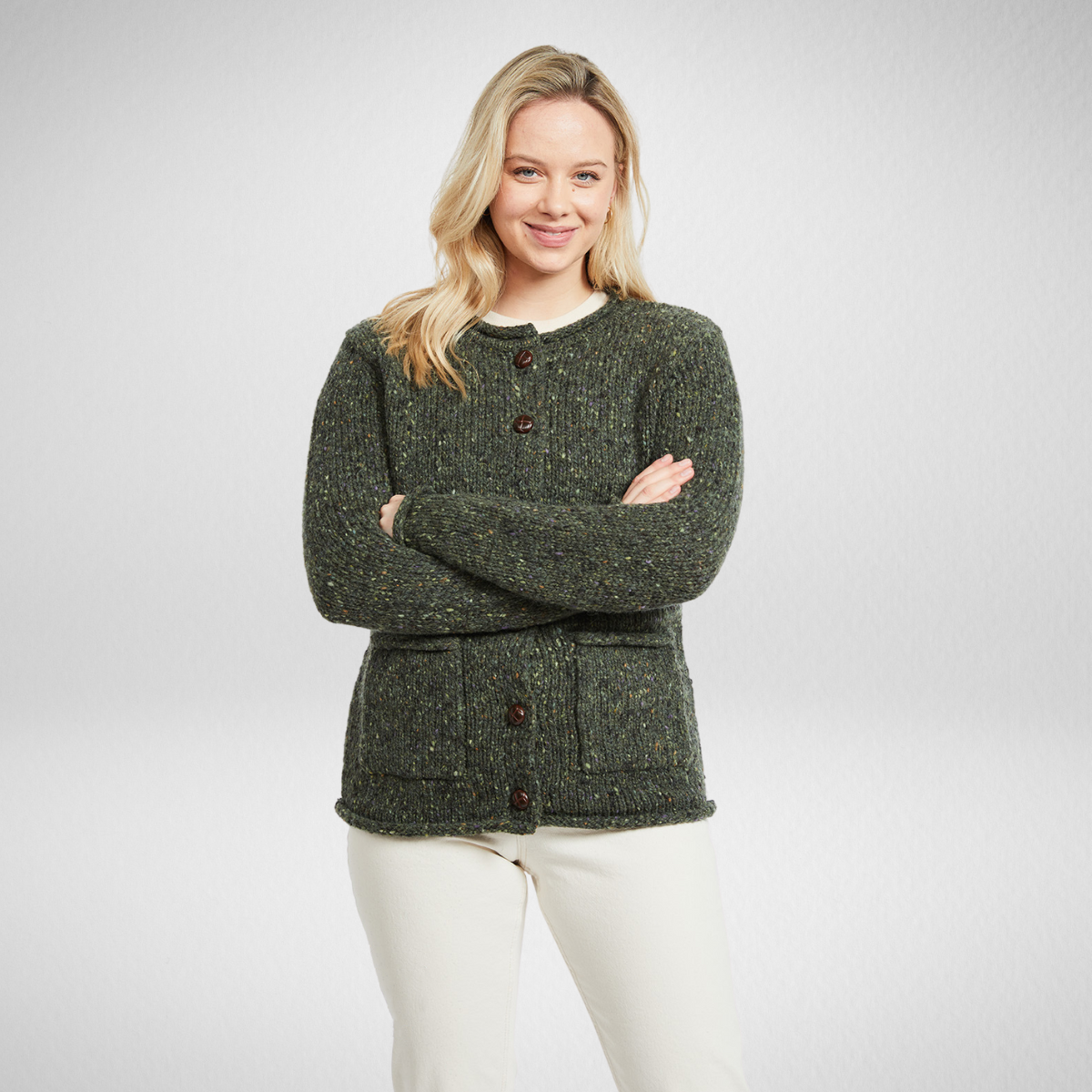 Tweed cardigan women's on sale