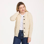 Ladies Natural Heritage Aran Lumber Cardigan