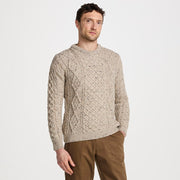 Moher Traditional Flecked Oat Aran Sweater