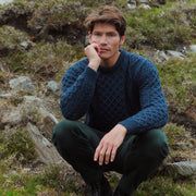Moher Traditional Navy Aran Sweater