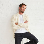 Carlingford Mens Natural Shawl Neck Cardigan
