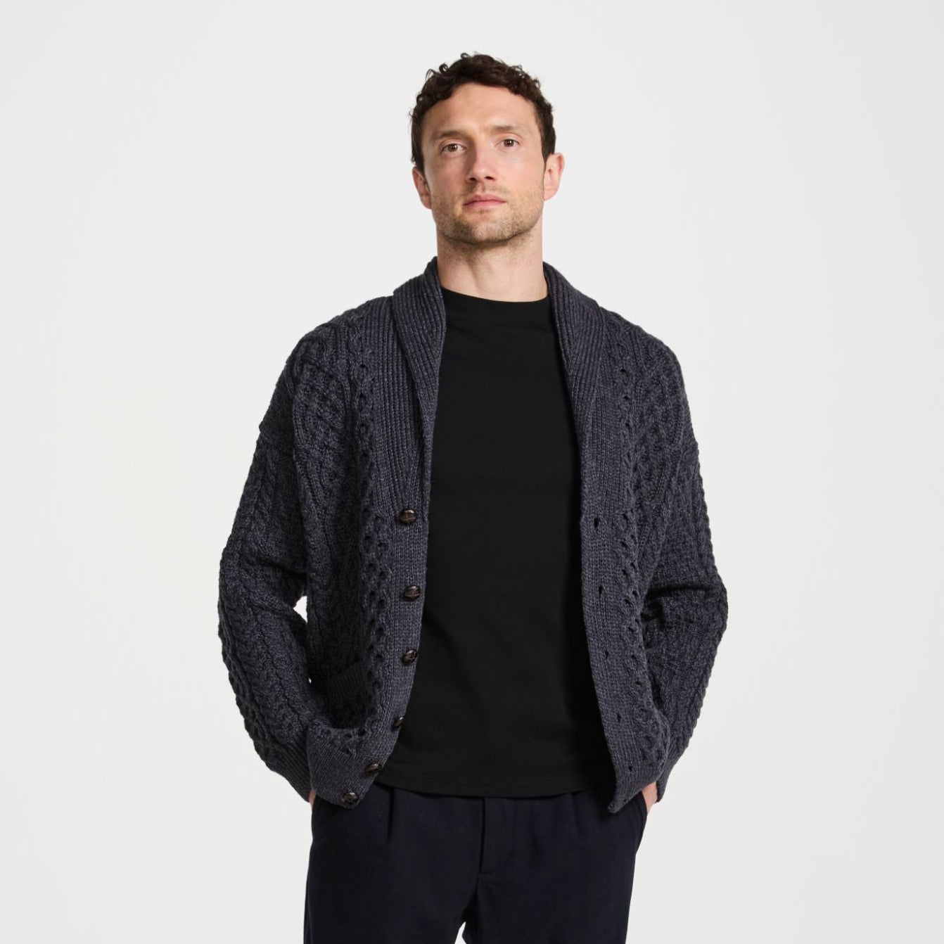 Carlingford Mens Shawl Neck Cardigan
