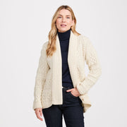 Liffey Ladies Natural Aran Shawl Cardigan