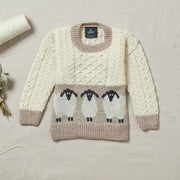 Cute Sheep Childrens Aran Sweater