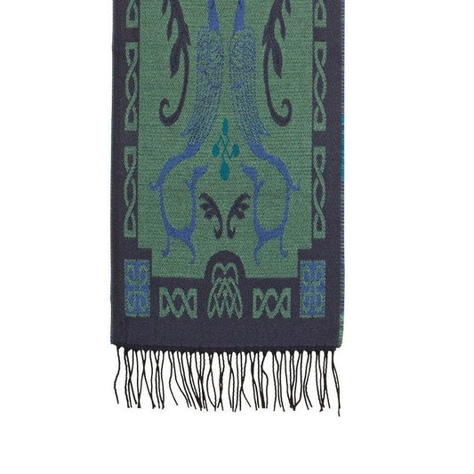 Jimmy Hourihan Scarf in Blue with Celtic Motif