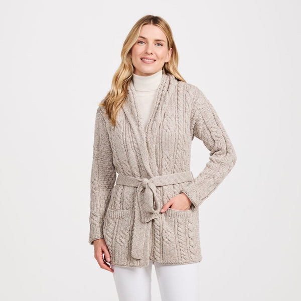 Sheeffry Shawl Aran Neck Cardigan