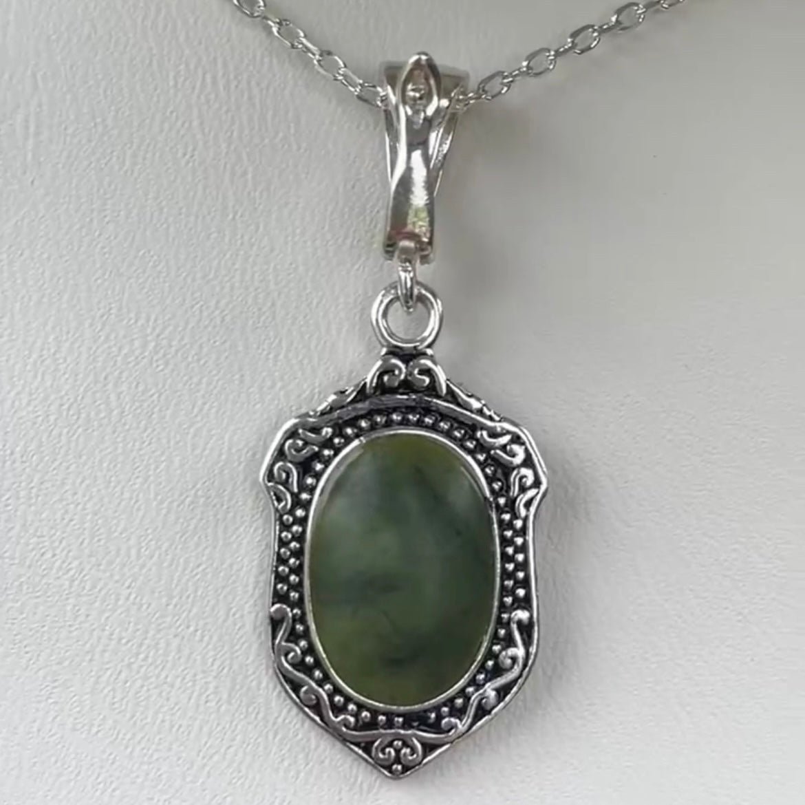 Mothers Love Connemara Marble Silver Pendant