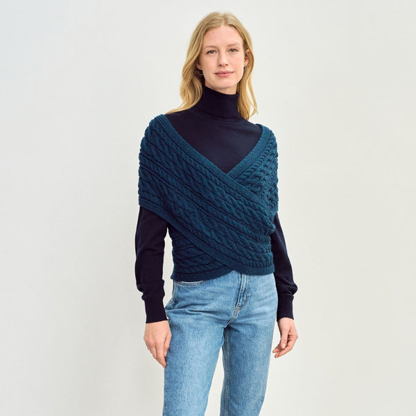 Corrib Crossover Atlantic Aran Wrap