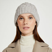 Mulranny Grey Aran Diamond Stitch Hat