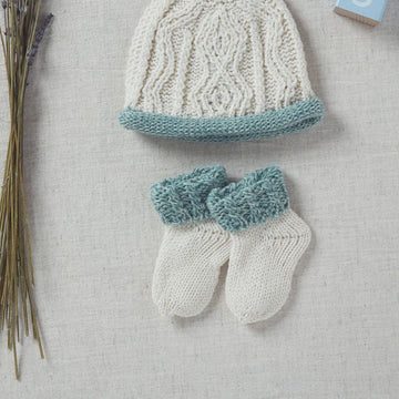Trá Beag Baby Merino AranSock - Seafoam