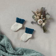 Trá Beag Baby Aran Socks - Teal