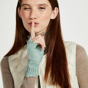 Kilmeena Aran Mint Fingerless Mittens