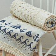 Farraige Merino Aran Throw - Cream