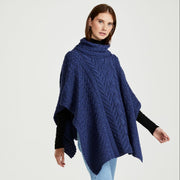 Torc Ladies Navy Aran Poncho