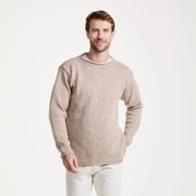 Moycullen Mens Oat Roll Neck Sweater