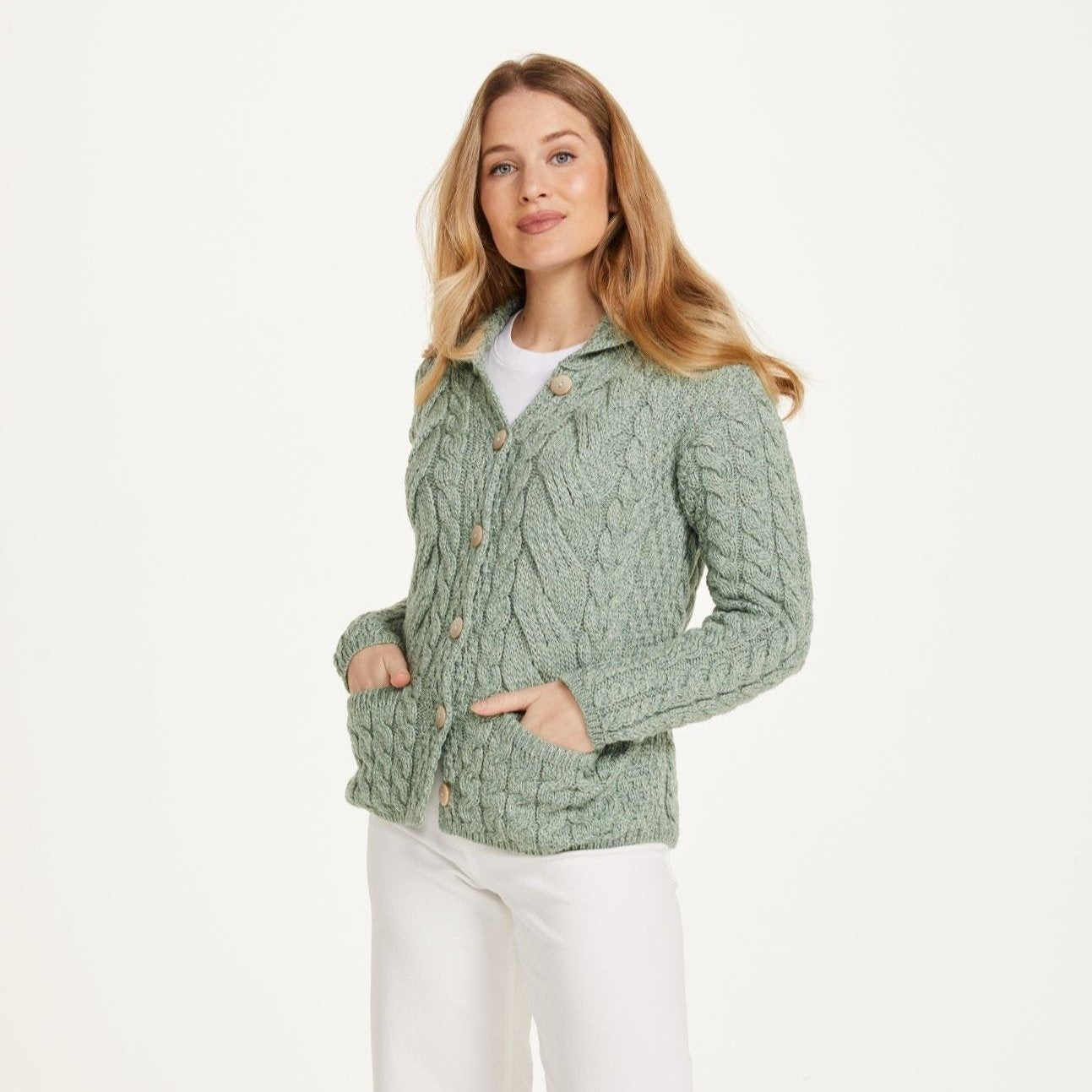 Belcarra Ladies Aran Cardigan