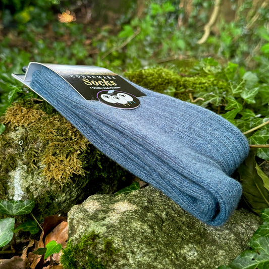 Connemara Wool Socks - Blue