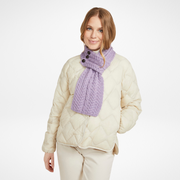 Ballina Aran Buttoned Lavender Loop Scarf