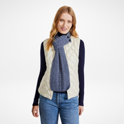 Ballina Aran Buttoned Denim Loop Scarf