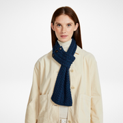 Ballina Aran Buttoned Atlantic Loop Scarf