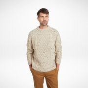Blanemore Oat Aran Mens Crew