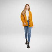 Bonny Glen Ladies Tweed Yellow Cardigan