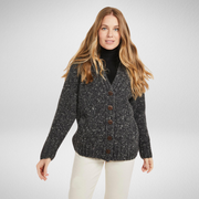 Bonny Glen Ladies Tweed Charcoal Cardigan