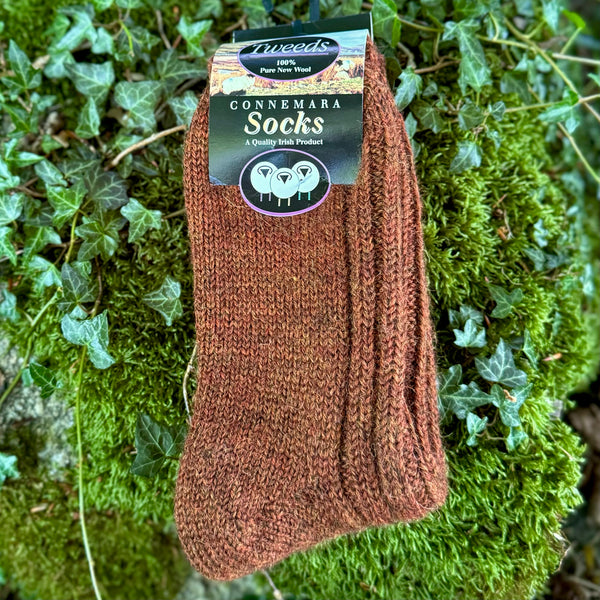 Irish Tweed Socks - Brown