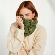 Carrowholly Aran Button Green Snood