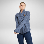 Céide Ladies Denim Aran Cardigan