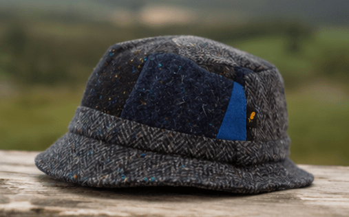 Donegal Design wool turquoise plaid bucket hat made in Ireland Authentic J. Crew bucket hat is size S-M. It has a 100% wool  main image 4