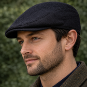 Black Linen Cap