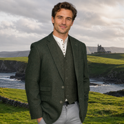 Irish Wool Tweed Sport Jacket - Olive
