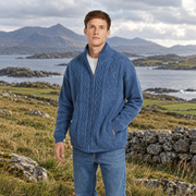 Farmleigh Lined Wool Denim Mens Cardigan