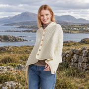 Glenbeigh Natural Aran Poncho