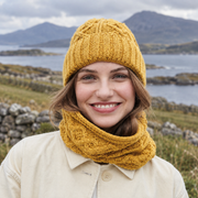 Yellow Diamond Stitch Snood