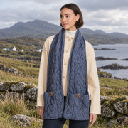Moy Denim Aran Pocket Scarf