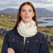 Carrowholly Aran Button Cream Snood