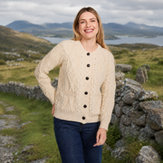 Ladies Natural Heritage Aran Lumber Cardigan