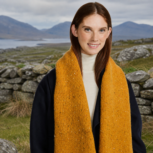 Sliabh Bawn Nepped Yellow Scarf
