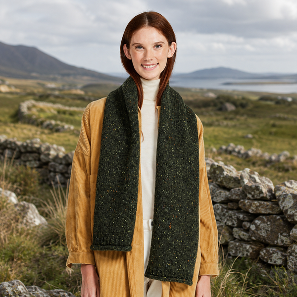 Sliabh Bawn Nepped Green Scarf