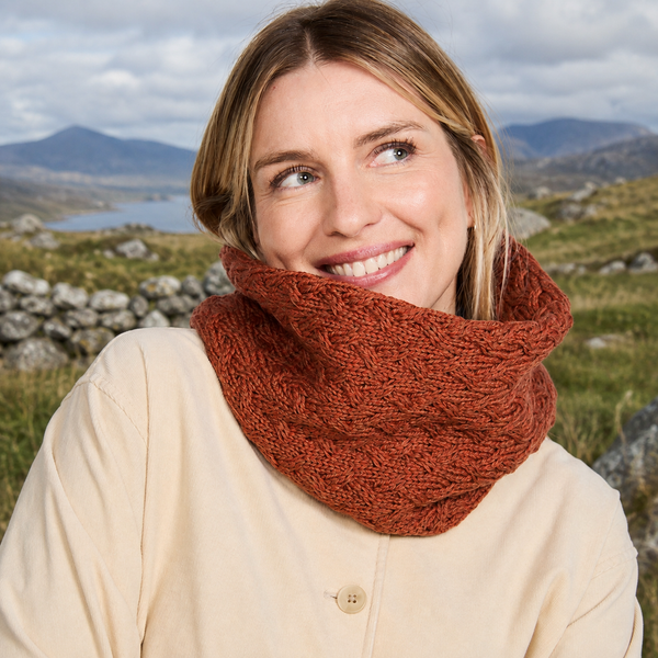 Newport Aran Rusty Cable Snood