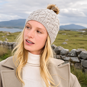 Oat Aran Bobble Hat