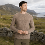 Killykeen Mens Fisherman Ribbed Oat Crew Sweater