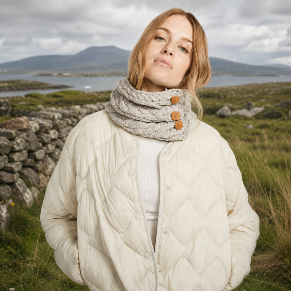 Carrowholly Aran Button Oat Snood