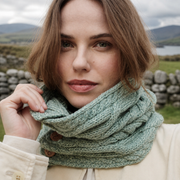 Carrowholly Aran Button Mint Snood