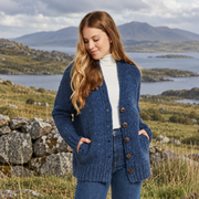 Bonny Glen Ladies Tweed Navy Cardigan