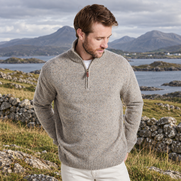 Belleek Troyer Mens Oat Sweater