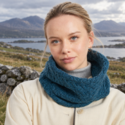 Newport Aran Turquoise Cable Snood