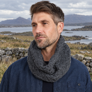 Newport Aran Charcoal Cable Snood